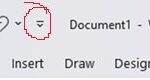 Drop down arrow at the end of the toolbar.
