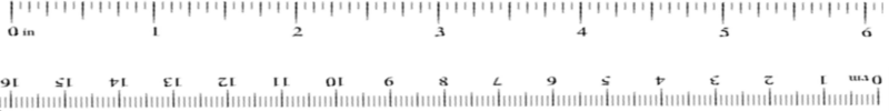 6 inch/16cm ruler