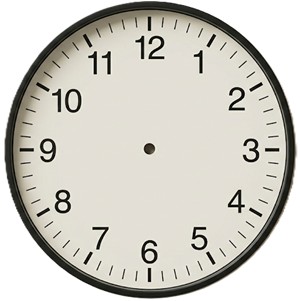 one blank clock face - decoration