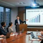 AI generated image of a boardroom presentation.