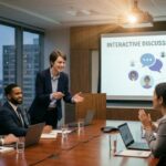 An Interactive Discussion at the Boardroom table.