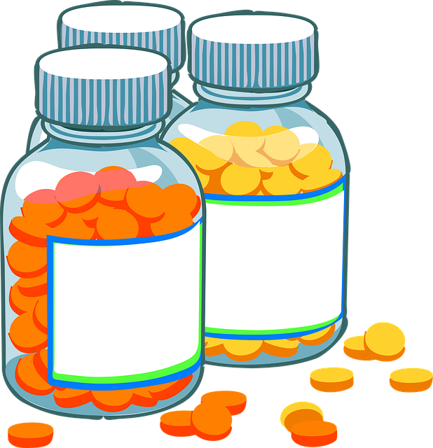 A set of three pill bottles to represent the vitamins you may take for vocal health.