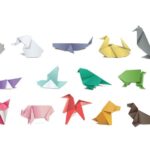 A set of origami animals.