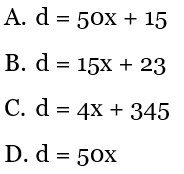 Possible answers for SAT question #3.