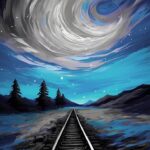 Train tracks leading to an unknown destination / unknown future.