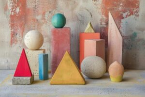 Geometric art in an urban setting.