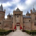 A stunning medieval landmark of gothic architecture is Muider Castle in Muiden, Netherlands.
