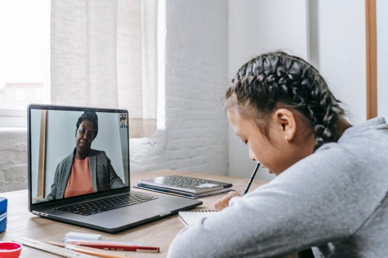 Dedicated online tutor conducting a personalized one-on-one lesson with a student.