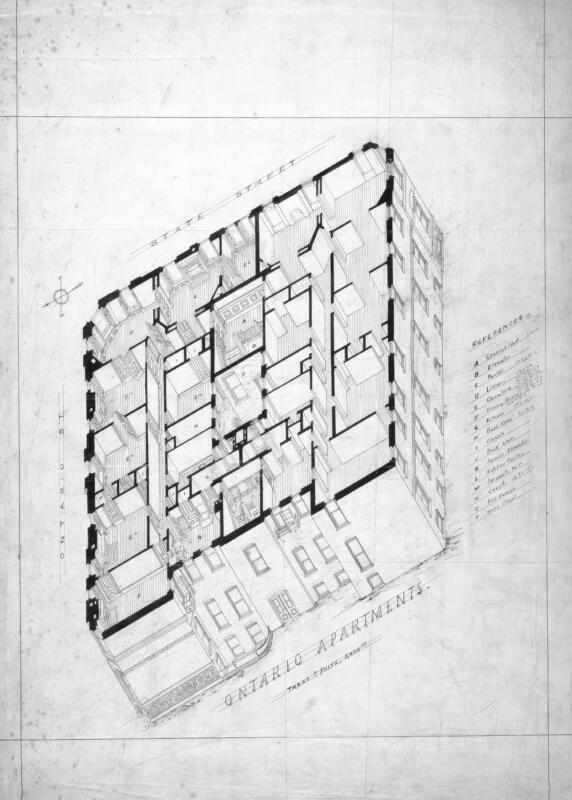 Blueprint showing grid layouts and dimensions for area calculations.